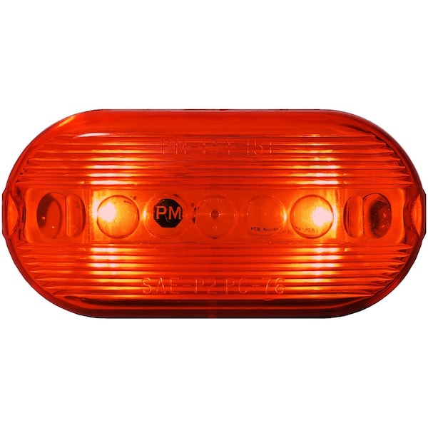 Peterson LED Oval 4 Length x 2 Width x 109 Height Red Lens Surface Mount 9 To 32 Volt 35R-MV - main